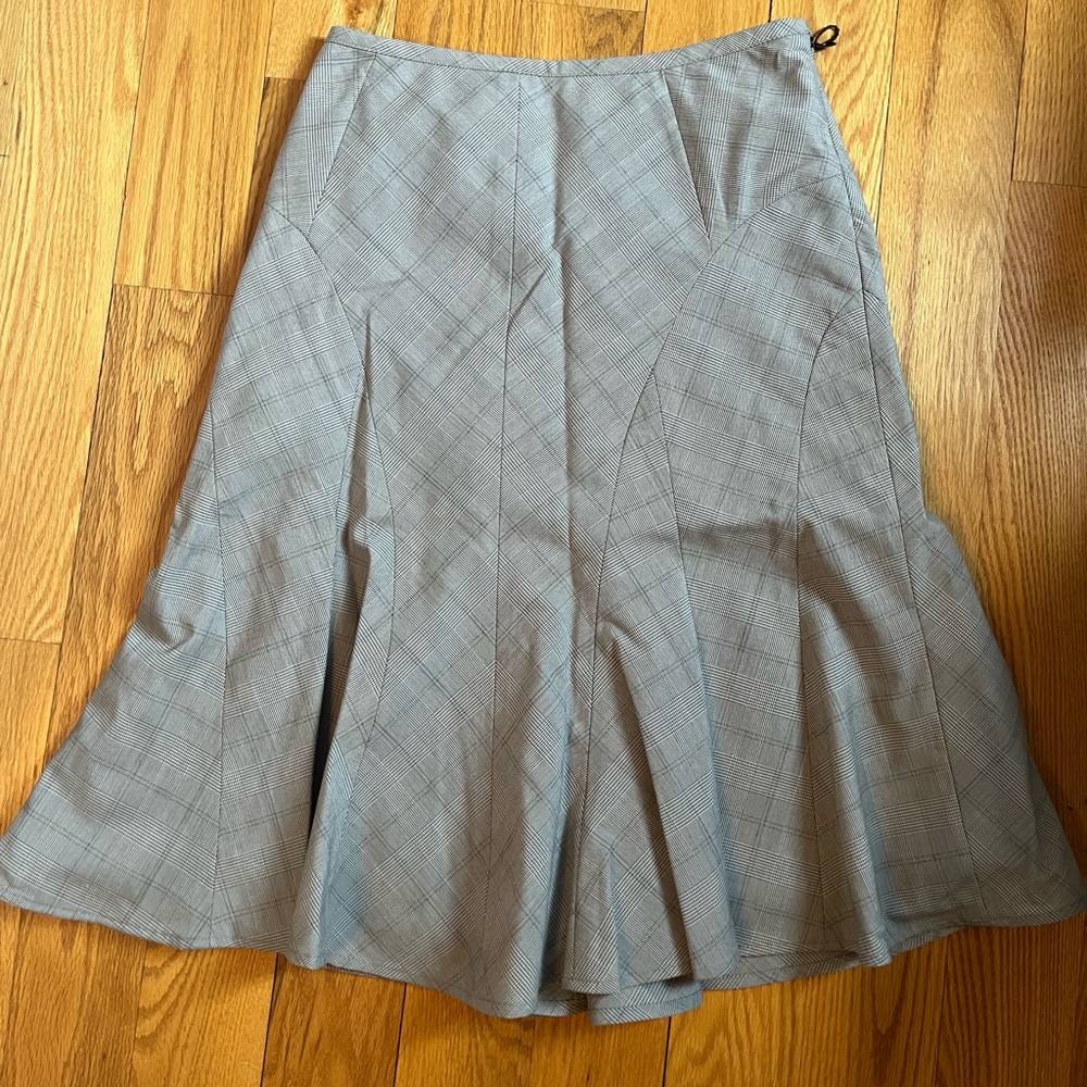 WHBM plaid a-line skirt